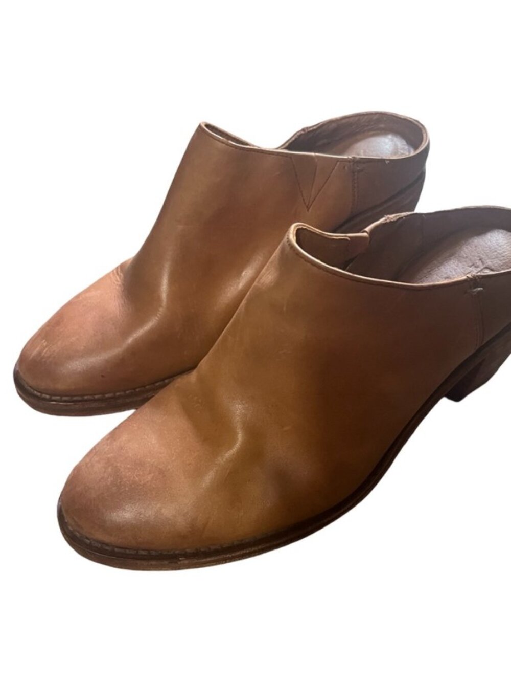 Frye Luna Tan Leather Mule 8.5